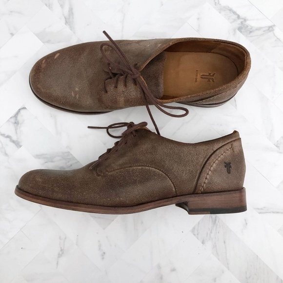 Frye Shoes - FRYE Elyssa Oiled Suede Oxford Shoes Size 7.5M